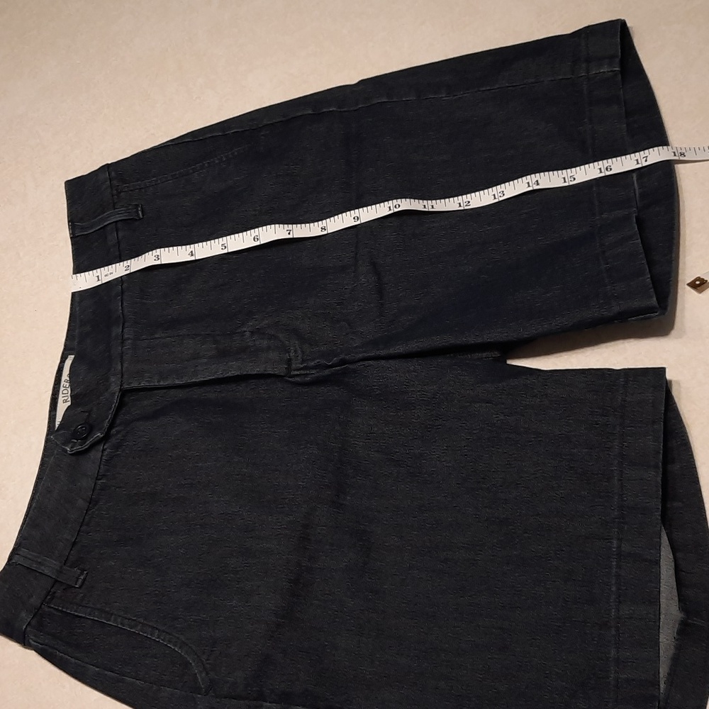 Riders by Lee Black Denim Shorts with Belt Loops